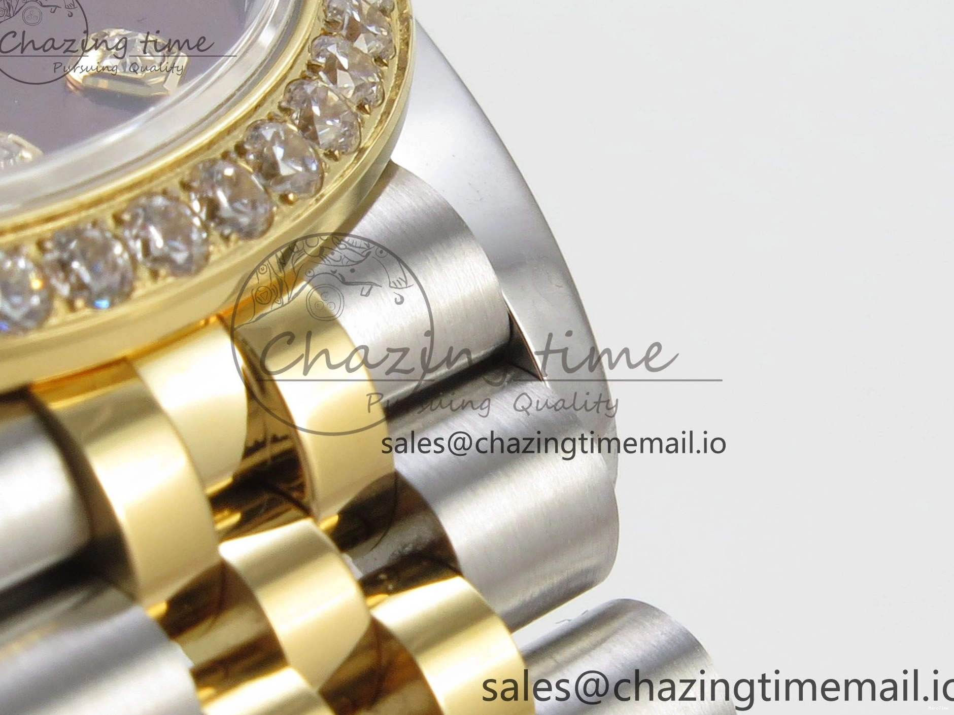 MiroTime 0207 Effortless DateJust 31 278383RBR THBF 1:1 Best Edition 904L Steel Brown Diamonds Dial Diamonds Bezel on SS YG Jubilee Bracelet HZ Cal. 10